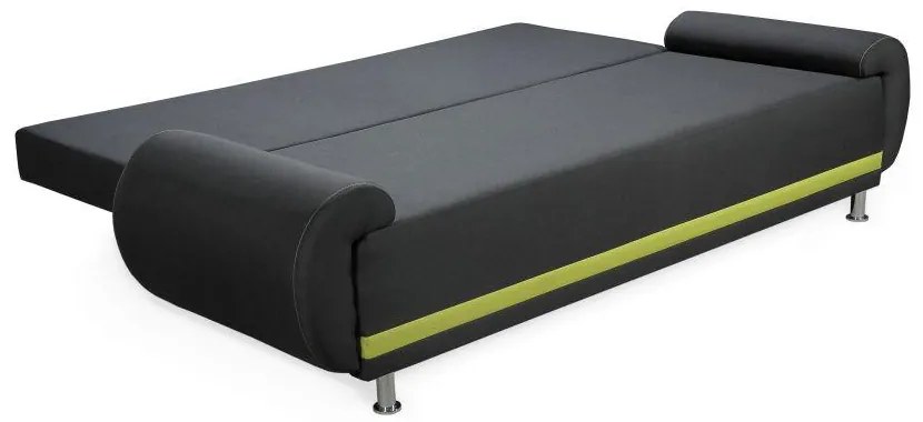 Canapea trei locuri Almonis (negru + verde). 616161