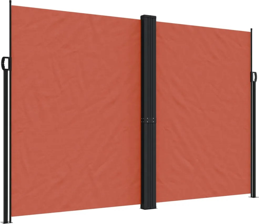 vidaXL Copertină laterală retractabilă, cărămiziu, 220x1200 cm