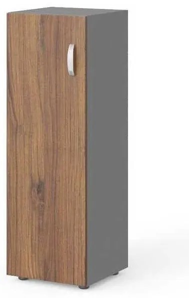 Dulap mediu Manager 39,9 x 42,2 x 119,5 cm, stânga, nuca warmia / gri