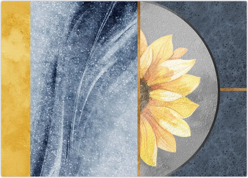 Tablou - Forme și flori (70x50 cm)