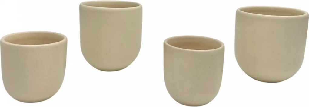 Set 2 Pahare Cafea Novum Margo Vanilie (1 pahar 80ml, 1 pahar 250ml)