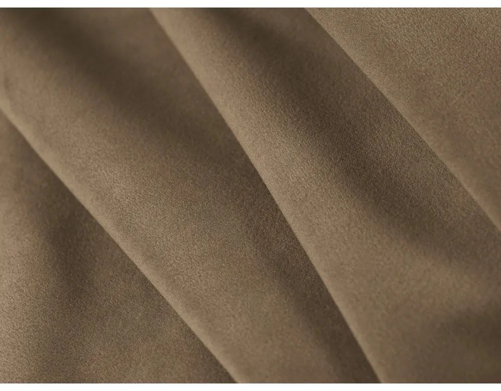 Canapea taupe cu tapițerie din catifea 140 cm Abby – Micadoni