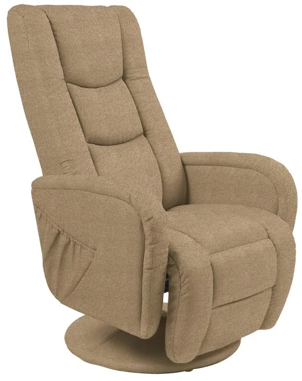 Fotoliu recliner cu functie de masaj Pulsar 2 stofa bej H106 cm