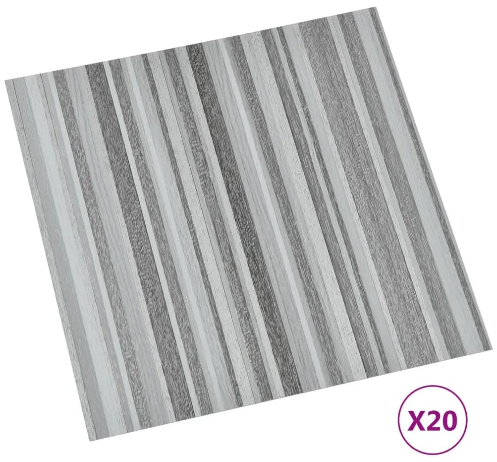 330149 vidaXL Plăci de pardoseală autoadezive 20 buc. gri deschis PVC 1,86 m²