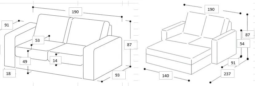 Canapea turcoaz extensibilă 190 cm Sonia - Scandic