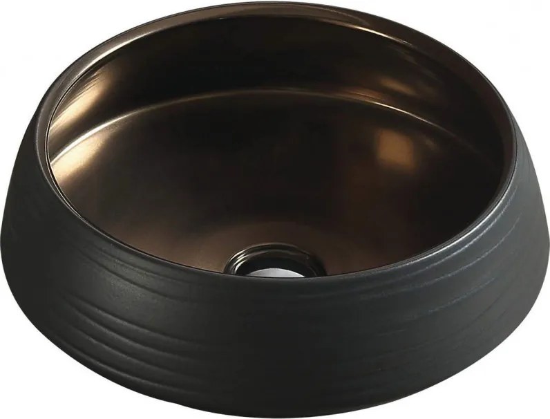 Mexen Ariana lavoar de blat 43 x 43 cm, negru/auriu - 22054366