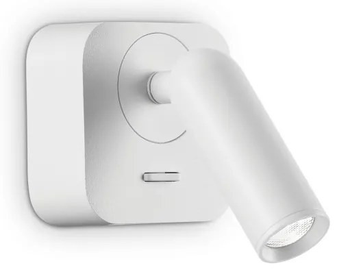 Aplica moderna cu spot LED directionabil BEAN SQUARE AP alba