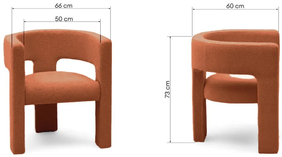 Fotoliu design portocaliu ALPAH B