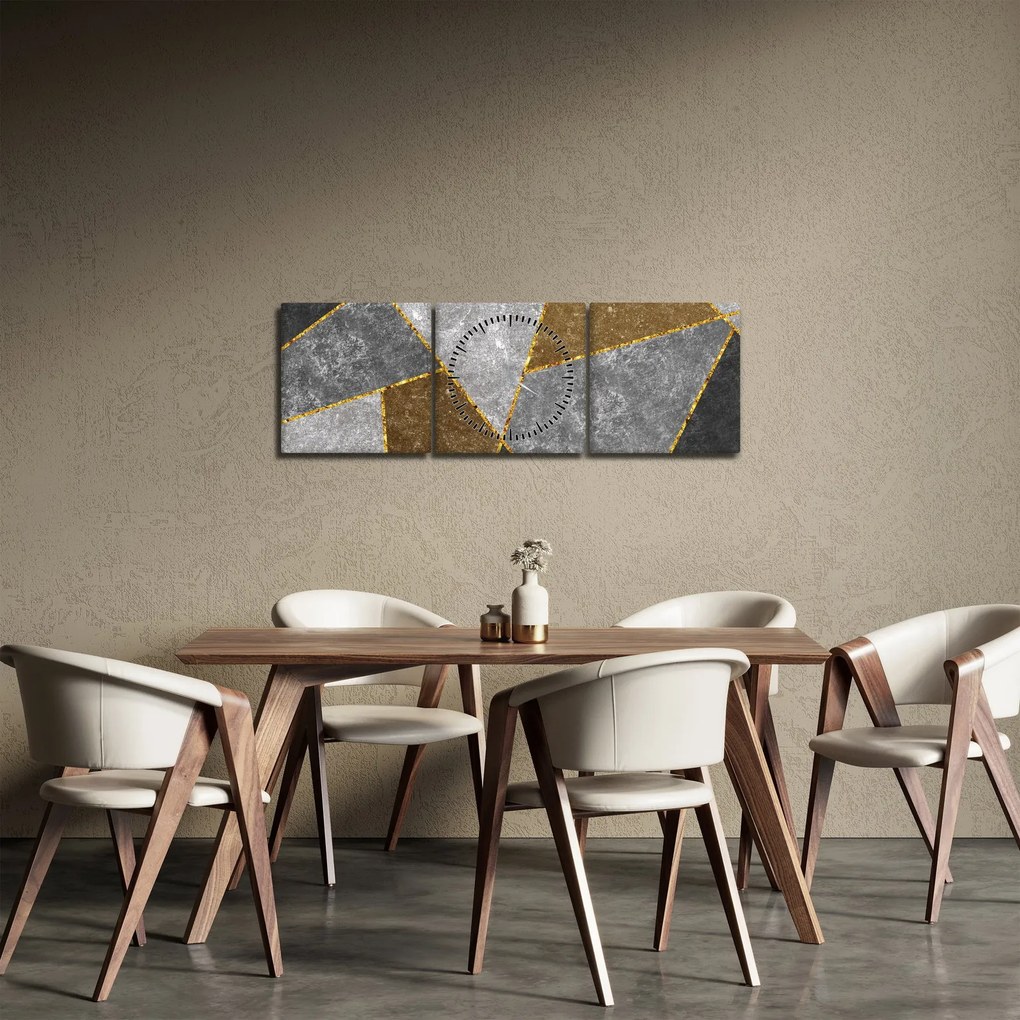 Tablou - Imitarea materialelor (cu ceas) (90x30 cm)
