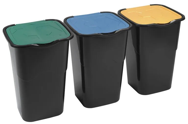 Coşuri pentru sortarea deşeurilor, set 3 buc