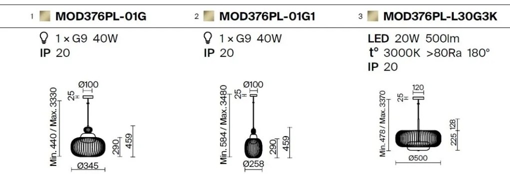 Lustra/Pendul LED design modern Levitation D-50cm