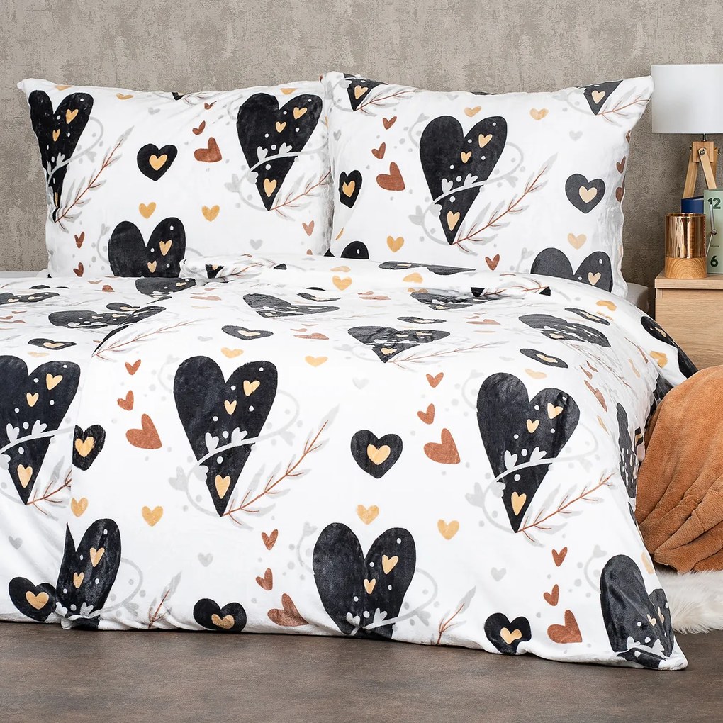 Lenjerie de pat din microflanel 4Home Romantic, 160 x 200 cm, 70 x 80 cm