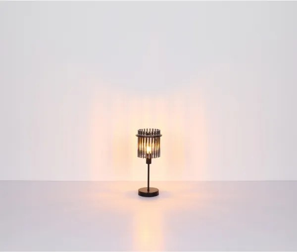 Globo 15698T1 - Lampă de masă GORLEY 1xE14/60W/230V Ø 30 cm neagră