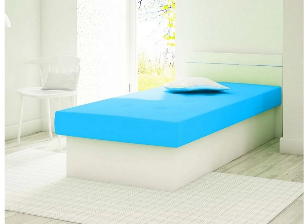Supermobel Canapea BERTA, 190x80x38, suedine 24/alb