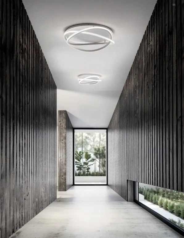 Plafoniera LED design modern ATIA 45cm alb sau negru