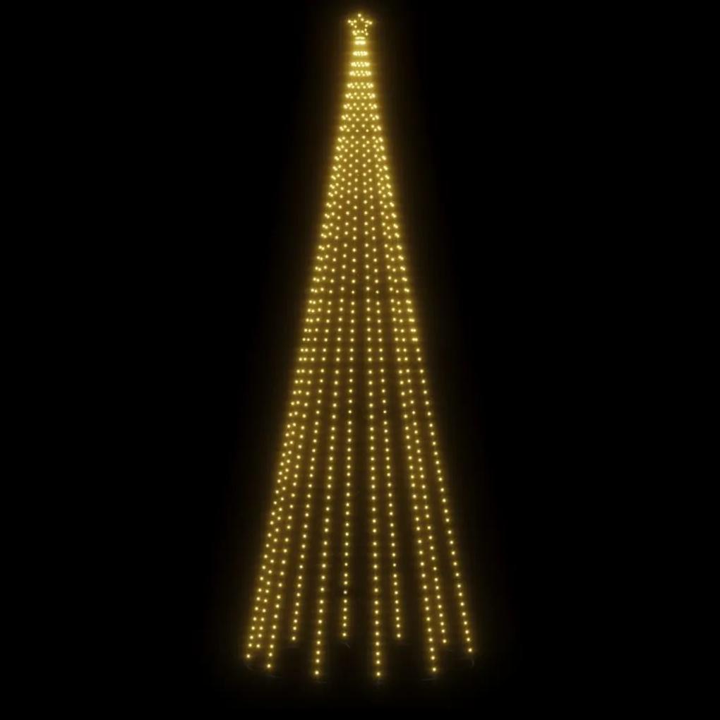 Brad de Craciun conic, 732 LED-uri, alb cald, 160x500 cm Alb cald, 500 x 160 cm, 1