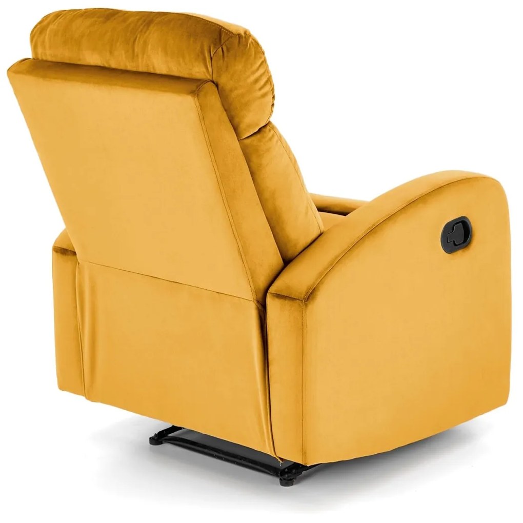 Fotoliu recliner Wonder mustariu H98 cm