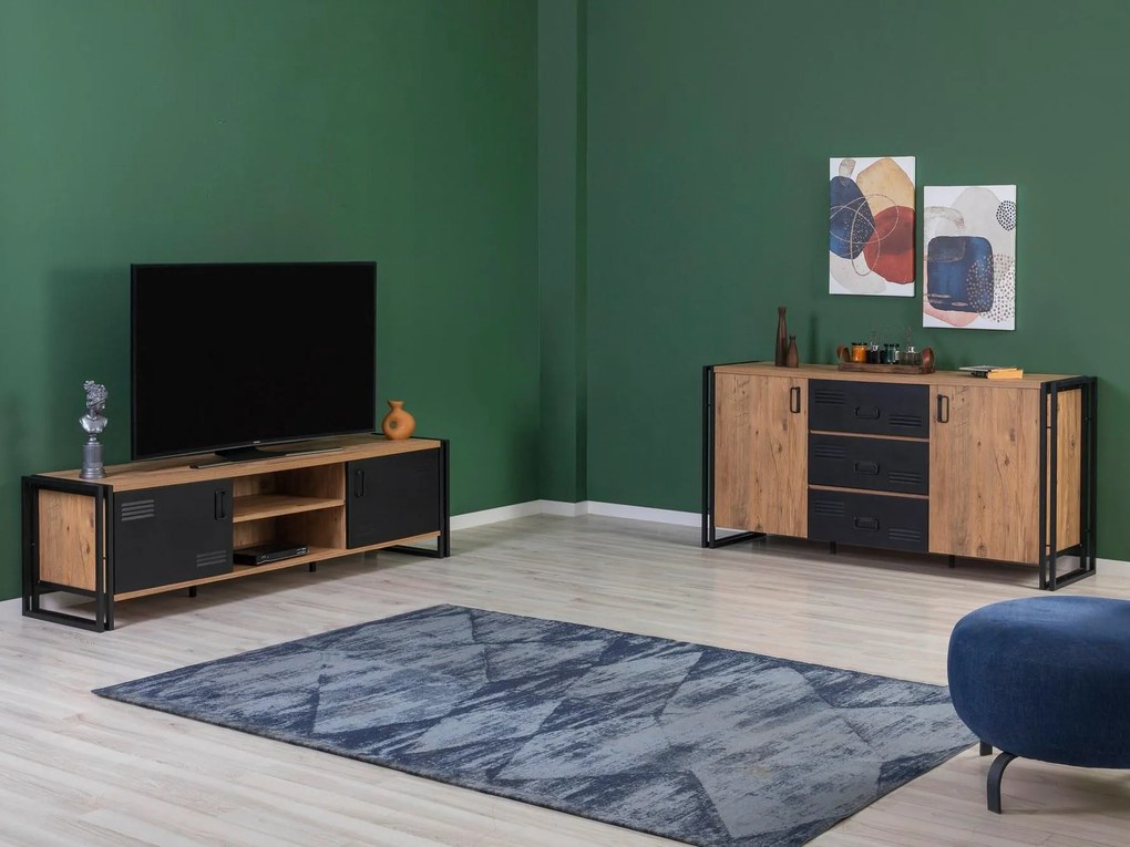 Set mobilier living Cosmopolitan 22 (atlantic pin + negru). 1089427