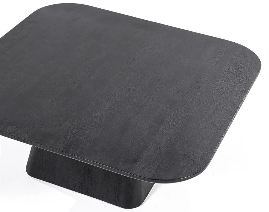 Masuta cafea din lemn de mango Aron 80x80 cm neagra