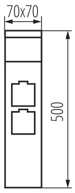 Lampă de exterior cu 2 prize Kanlux 38765 DASTEN 1xG9/11W/230V 50 cm IP44 negru