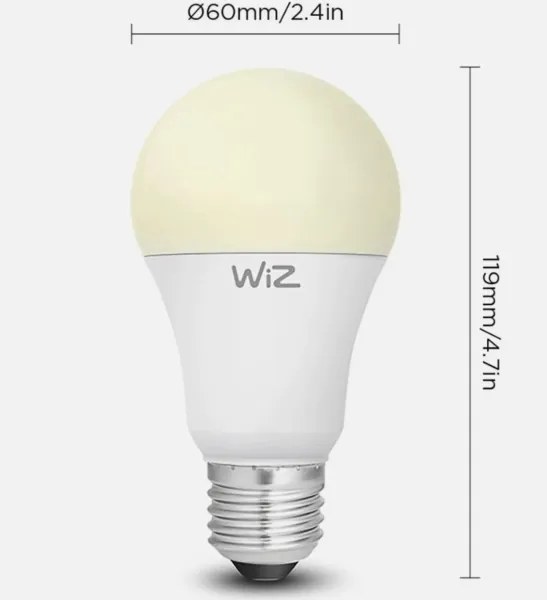 Set de 2 becuri LED dimabile A60 E27/9W/230V 2700K Wi-Fi + telecomandă - WiZ