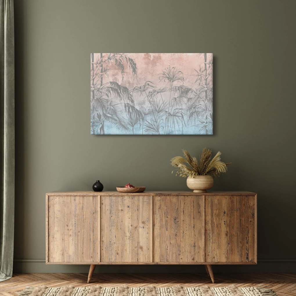 Tablou - Plante tropicale pe perete (90x60 cm)