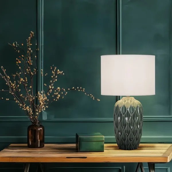 Lampă de masă PINEAPLE 1xE27/40W/230V alb/verde