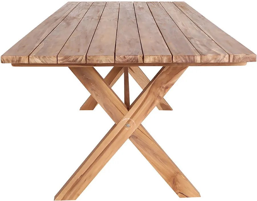 Masă de grădină Murcia, tec, natural 200x90x75 cm