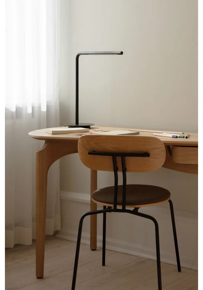 Veioză neagră LED cu intensitate reglabilă din metal (înălțime 46 cm) Omni Table – UMAGE