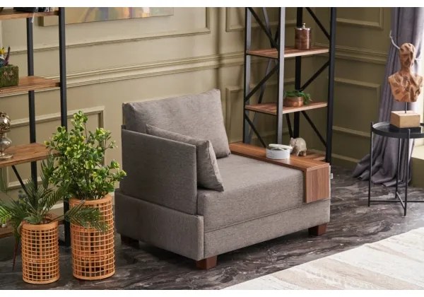 Fotoliu de colț TULA, maro, stânga