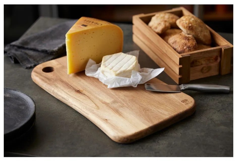 Tocător cu accesorii din lemn de tăiat 22x38 cm – Holm