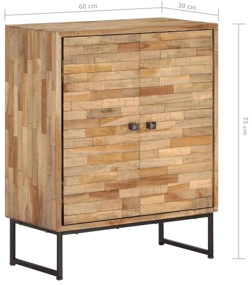 Servanta din lemn de tec reciclat, 60 x 30 x 75 cm