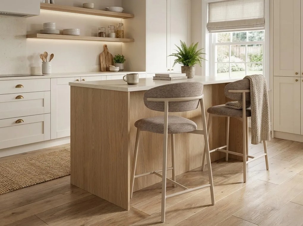 Scaun de bar ELONE, casmir/bej