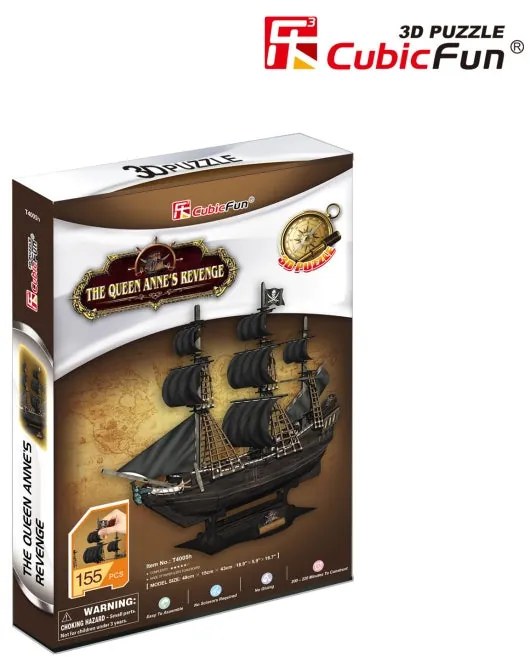 PUZZLE 3D NAVA QUEEN ANNE 155 PIESE - CUBICFUN (CUT4005H)