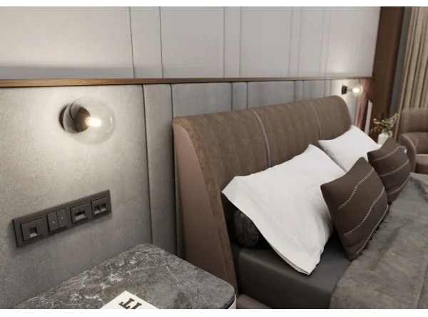 Aplică ROSSI 1xE14/10W/230V negru/transparent