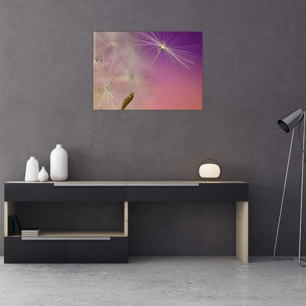 Tablou pe sticlă cu floarea norocul (70x50 cm)