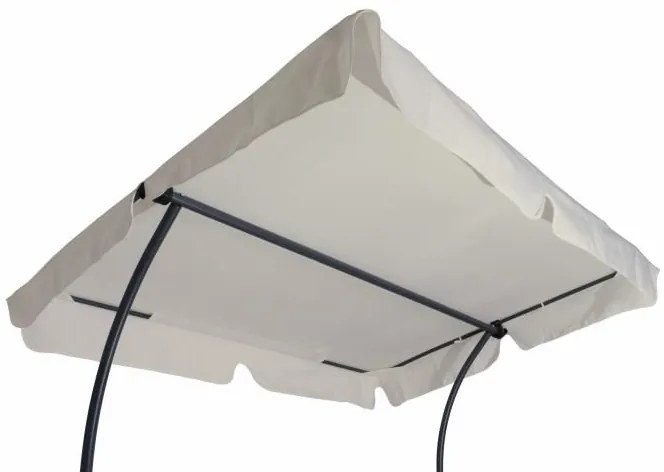 Șezlong de gradină cu acoperiș și roți - 202 x 139 x 152 cm