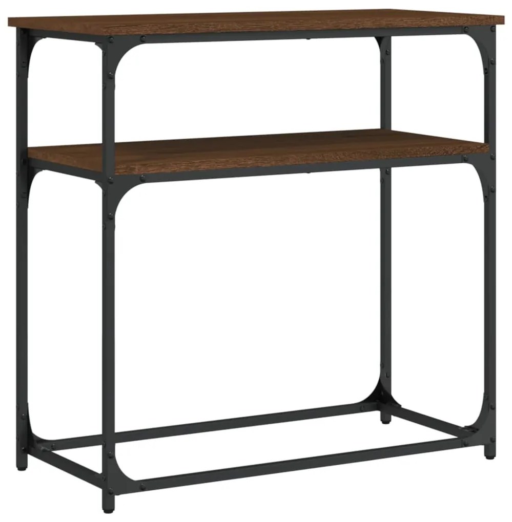 834074 vidaXL Masă consolă, stejar maro, 75x35,5x75 cm, lemn prelucrat