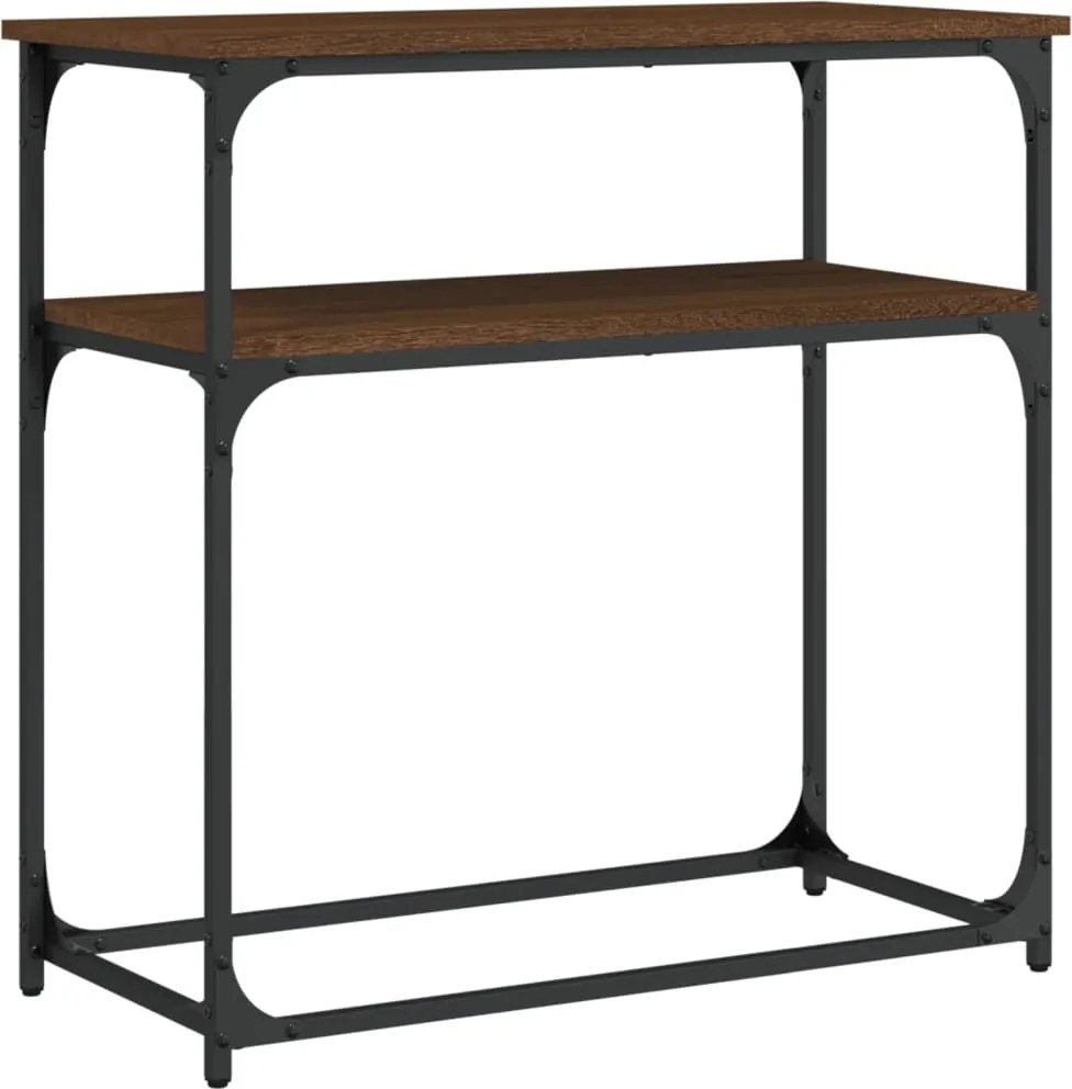 vidaXL Masă consolă, stejar maro, 75x35,5x75 cm, lemn prelucrat