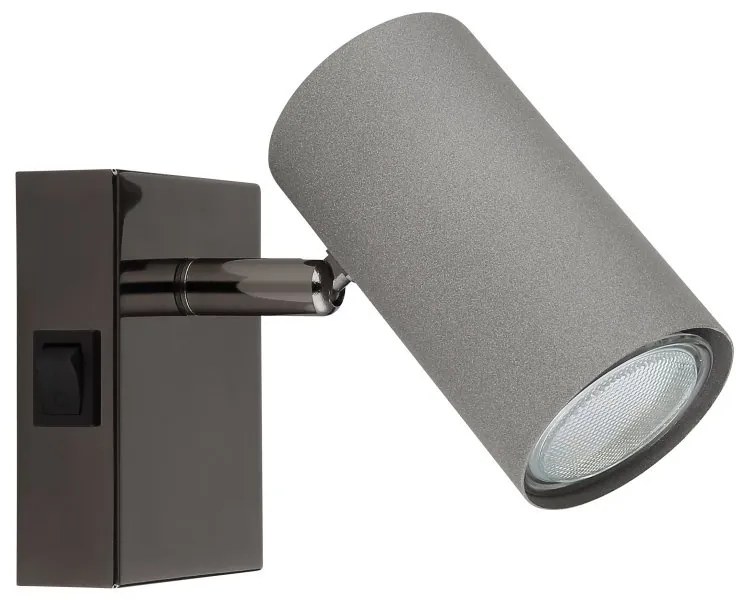 Aplica cu Spot directionabil metal negru gri ROBBY