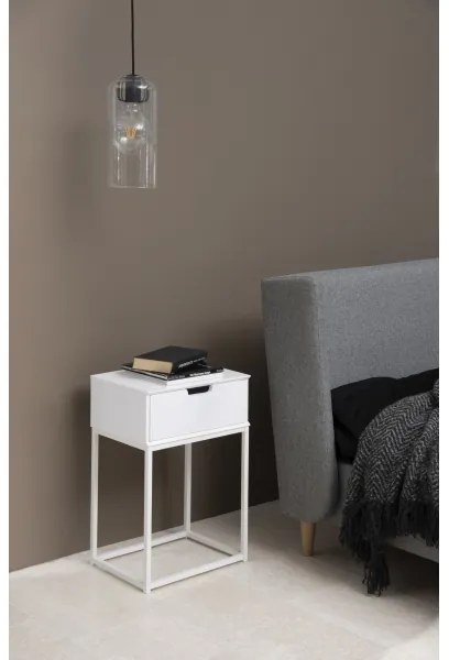 Noptieră CARLY alb