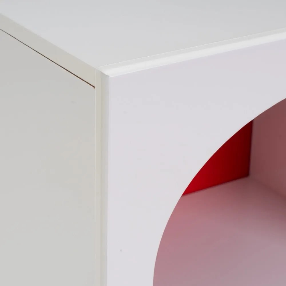 Bibliotecă roșie/albă 76x70 cm – Casa Selección