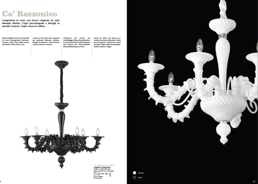 Candelabru negru diametru 95cm CAREZZONICO SP6 nero 007724