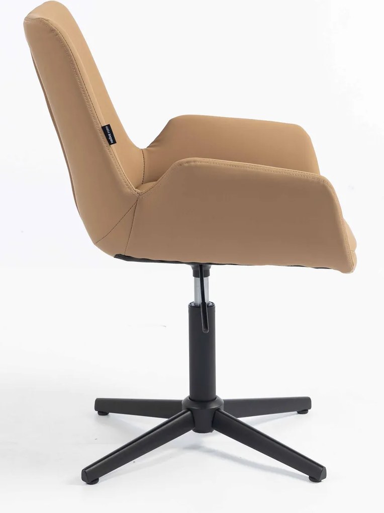 HR240CROSS Scaun Carmel Piele Ecologica Premium Soft cu Bază Neagră
