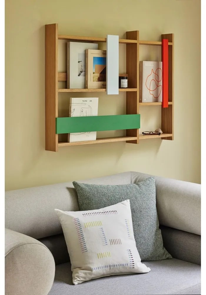 Raft etajat în culoare naturală cu aspect de lemn de stejar 110 cm Arki – Hübsch