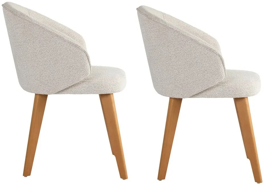 Set de scaune de sufragerie Bentley White and DarkOak, 2 buc.