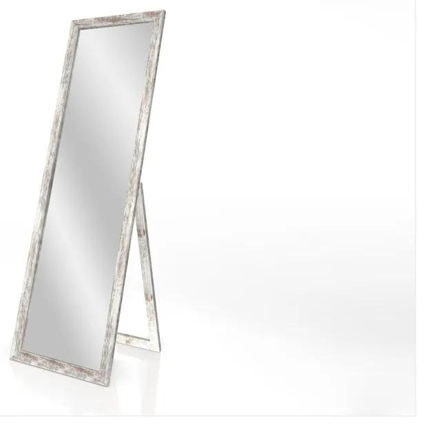 Oglindă cu suport și ramă cu patină Styler Sicilia, gri, 46 x 146 cm