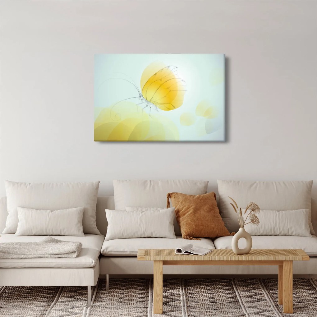 Tablou - Fluturele galben (90x60 cm)