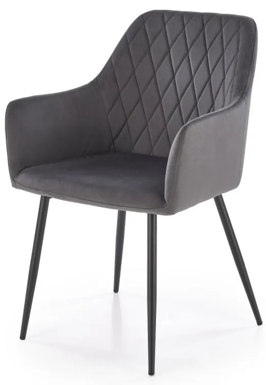 Scaun K558 velvet gri