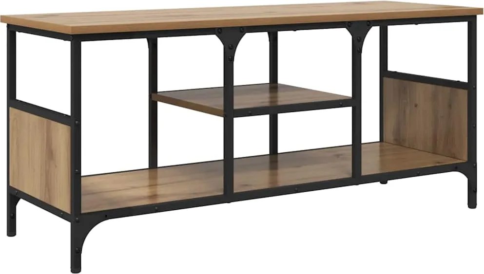 vidaXL Cabinet TV Stejar Artizanal 100 x 35 x 45 cm